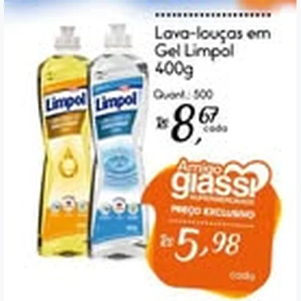Recorte do encarte de Lava-louças em Gel Limpol 400 g