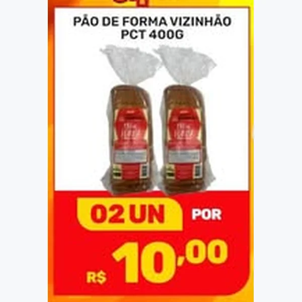 Recorte do encarte de Pão de Forma Vizinhão 400 g