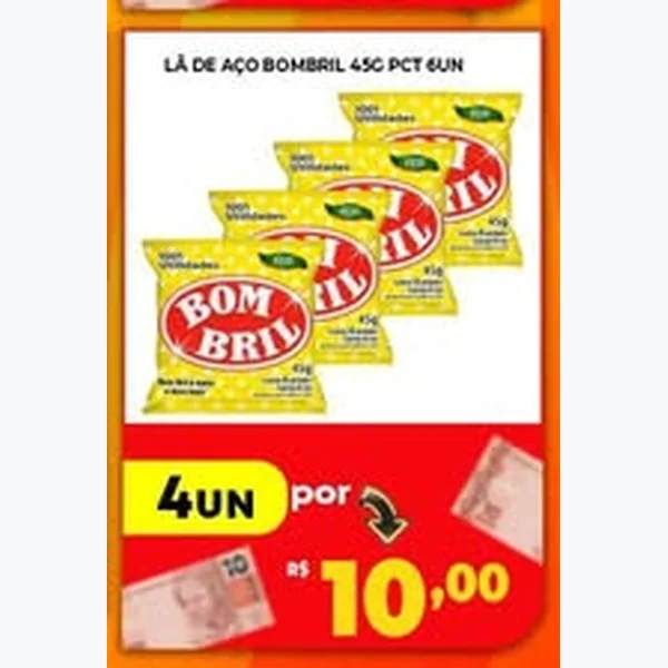 Recorte do encarte de Lã de Aço Bombril 45 g