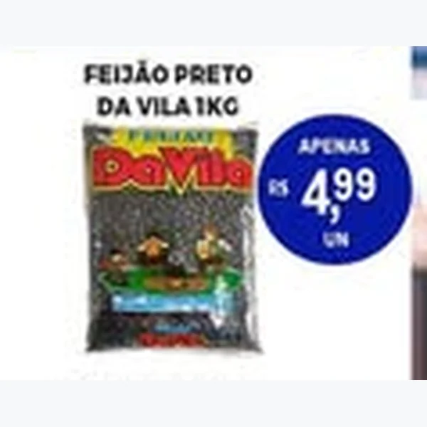 Recorte do encarte de Feijão Preto Da Vila 1 kg