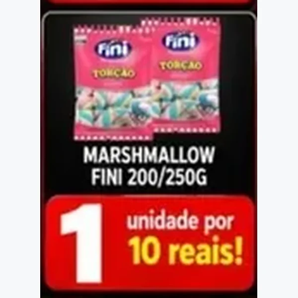 Recorte do encarte de Marshmallow Fini 250 g