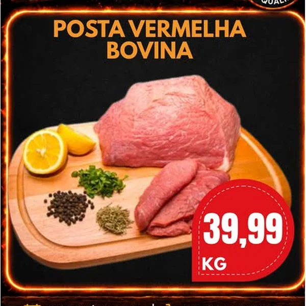 Recorte do encarte de Posta Vermelha Bovina