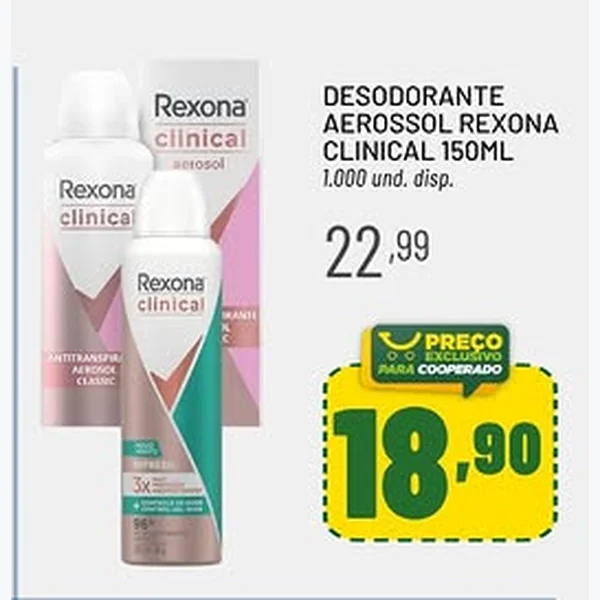 Desodorante Aerossol Clinical Rexona 150 ml
