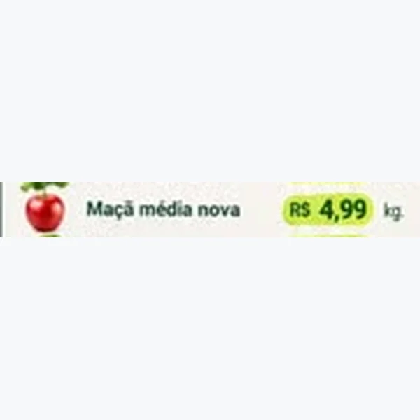 Recorte do encarte de Maçã Média Nova