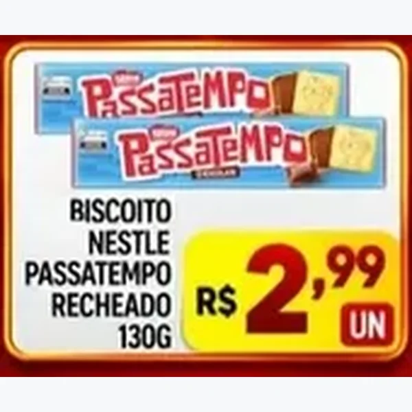 Biscoito Recheado Passatempo 130 g
