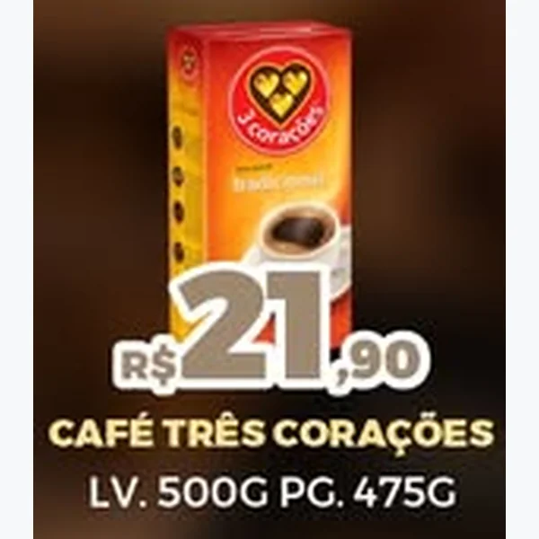 Recorte do encarte de Café Três Corações 475 g