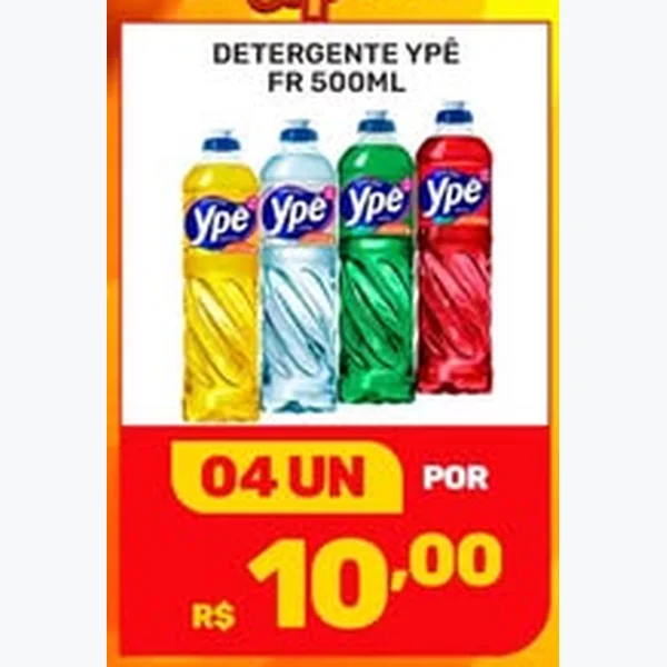 Recorte do encarte de Detergente Ypê 500 ml