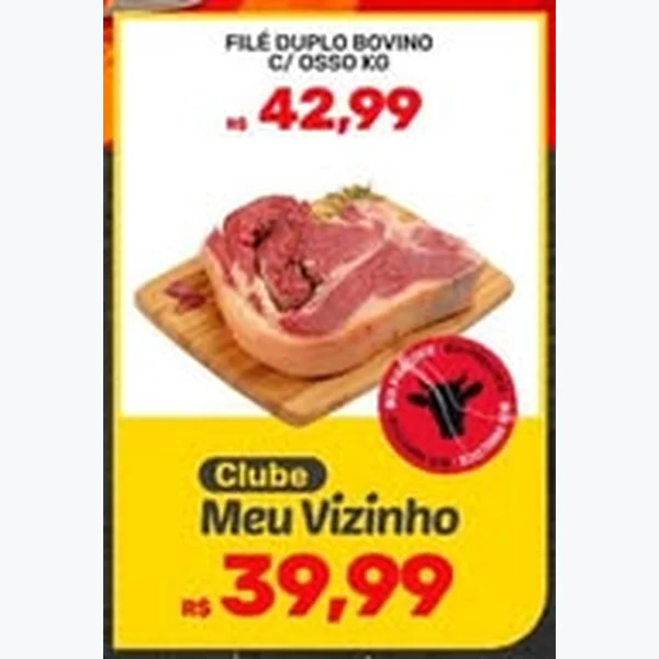 Recorte do encarte de Filé Duplo Bovino com Osso