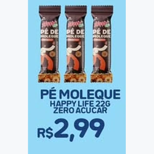 Pé de Moleque Zero Açúcar Happy Life 22 g