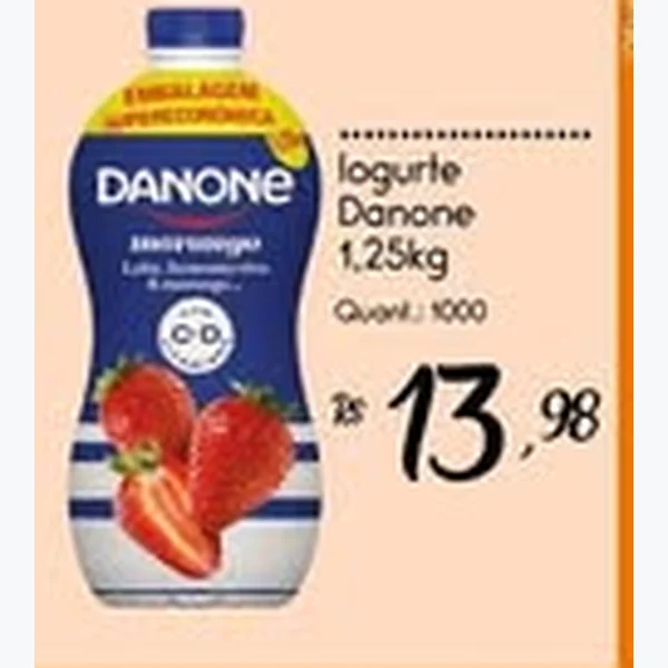 Recorte do encarte de Iogurte Danone 1,25 kg