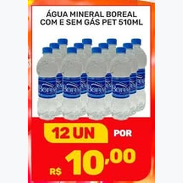 Recorte do encarte de Água Mineral com Gás Boreal 510 ml