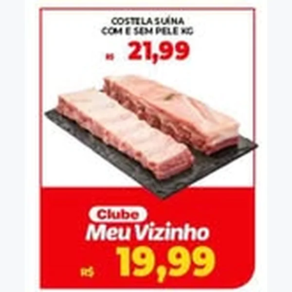 Recorte do encarte de Costela Suína com e sem Pele