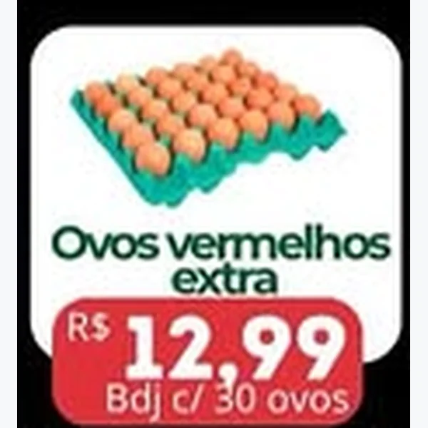 Ovos Vermelhos Extra 30 un