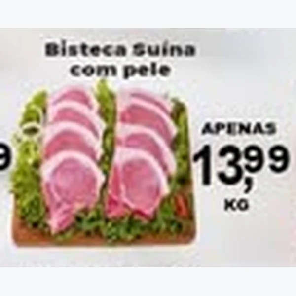 Recorte do encarte de Bisteca Suína com Pele