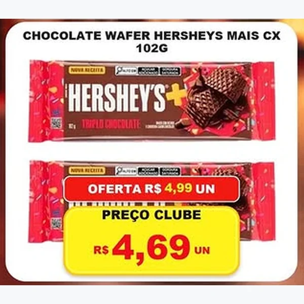 Chocolate Wafer Hersheys Mais 102 g