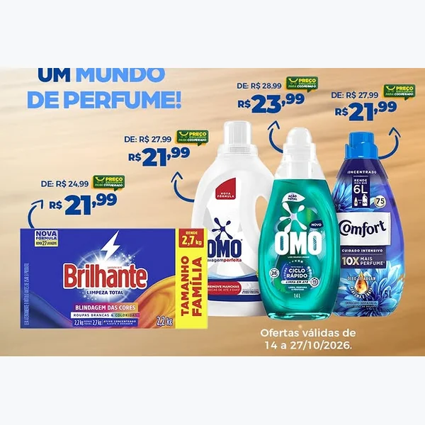 Recorte do encarte de Amaciante Cuidado Intensivo Comfort 1,5 L