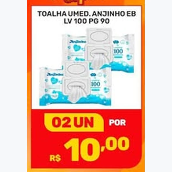 Toalha Umedecida Anjinho 100 un