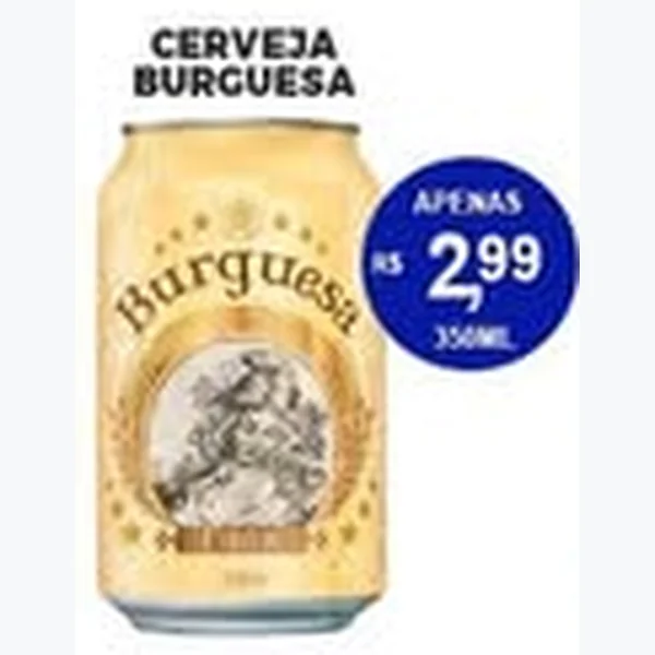 Recorte do encarte de Cerveja Burguesa 350 ml