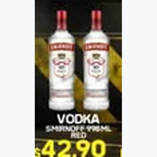 Recorte do encarte de Vodka Smirnoff 998 ml
