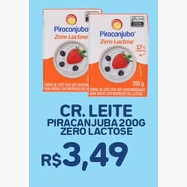 Creme de Leite Zero Lactose Piracanjuba 200 g