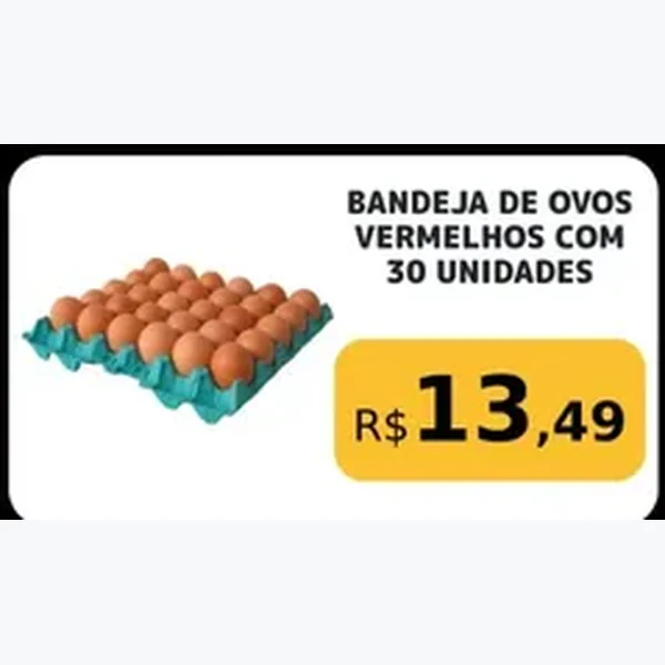 Recorte do encarte de Ovos Vermelhos 30 un