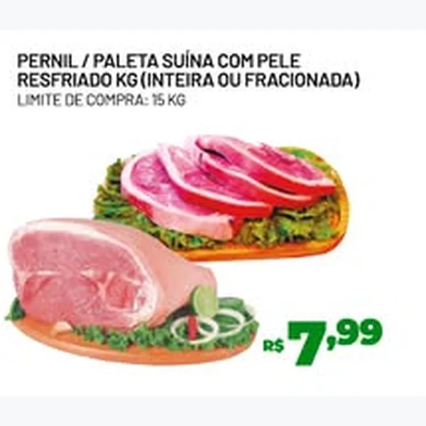 Recorte do encarte de Pernil Suíno com Pele Resfriado