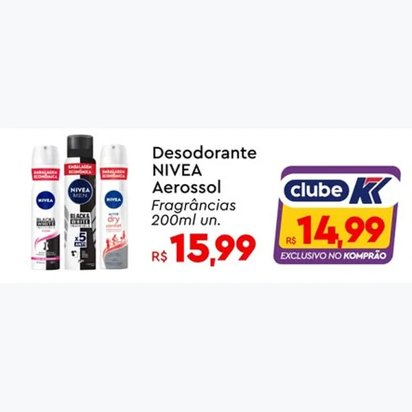 Recorte do encarte de Desodorante Aerossol NIVEA 200 ml