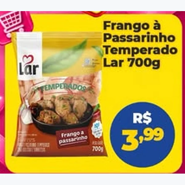 Recorte do encarte de Frango a Passarinho Temperado Lar 700 g