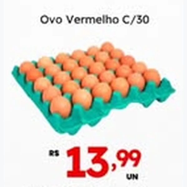 Ovos Vermelhos 30 un