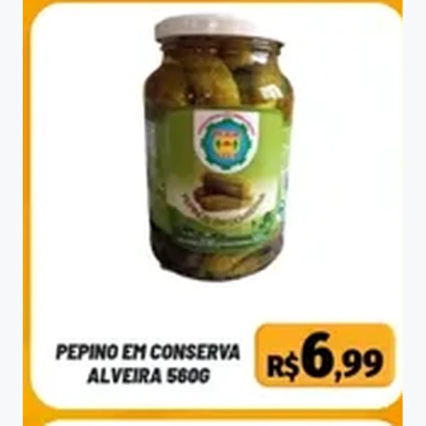 Recorte do encarte de Pepino em Conserva Alveira 560 g