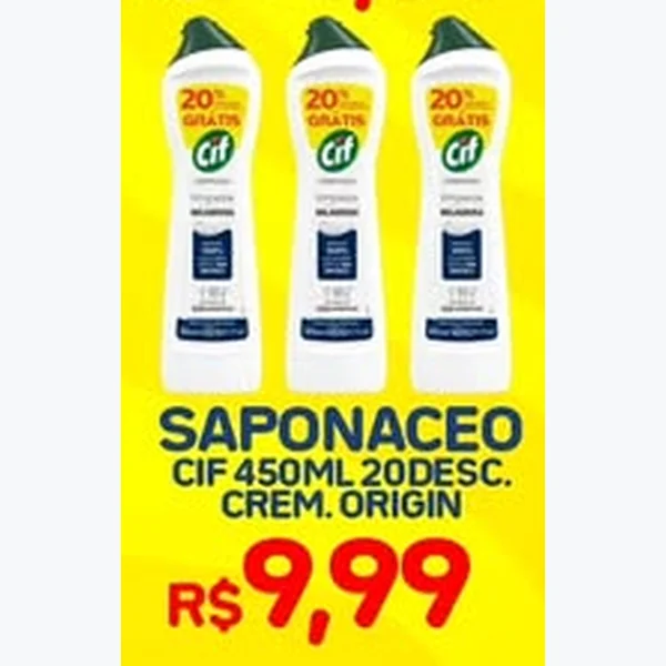 Recorte do encarte de Saponáceo Cremoso Cif 450 ml