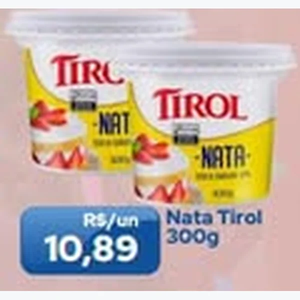 Recorte do encarte de Nata Tirol 300 g