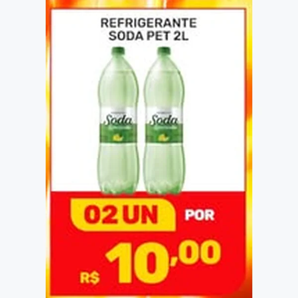 Recorte do encarte de Refrigerante Soda 2 L