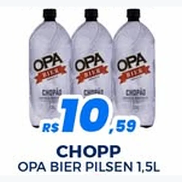 Recorte do encarte de Chopp Pilsen Opa Bier 1,5 L