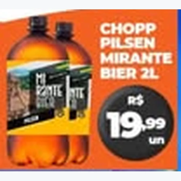 Chopp Pilsen Mirante Bier 2 L