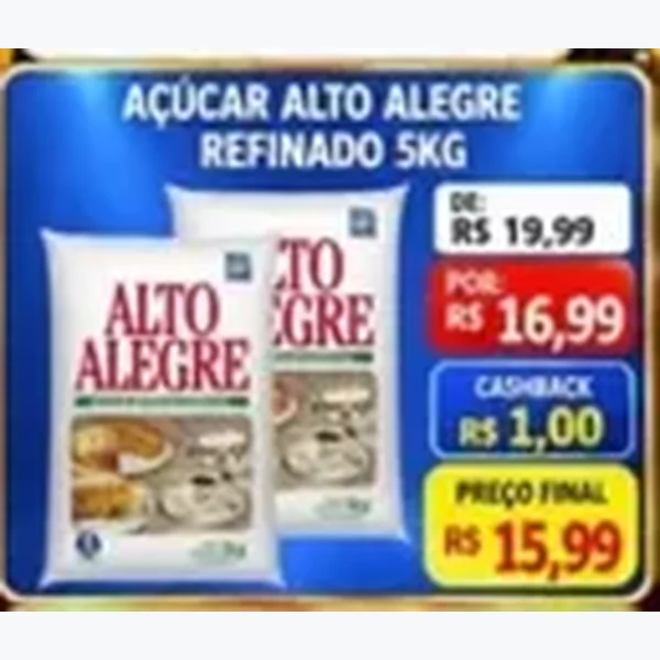 Açúcar Refinado Alto Alegre 5 kg