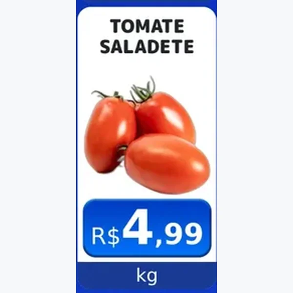 Recorte do encarte de Tomate Saladete