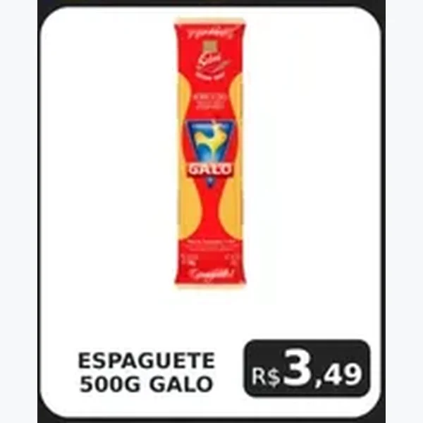 Recorte do encarte de Espaguete Galo 500 g