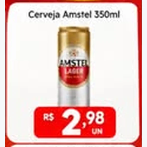 Recorte do encarte de Cerveja Lager Amstel 350 ml