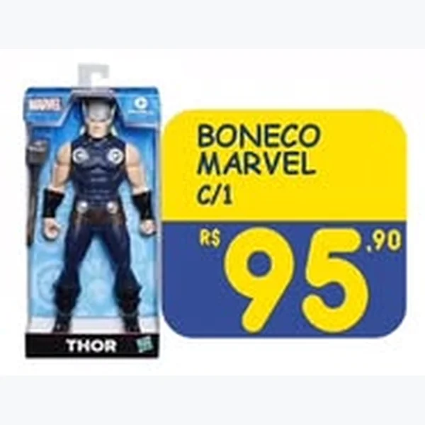 Recorte do encarte de Boneco Marvel