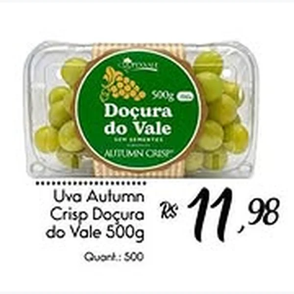 Uva Autumn Crisp Doçura do Vale 500 g
