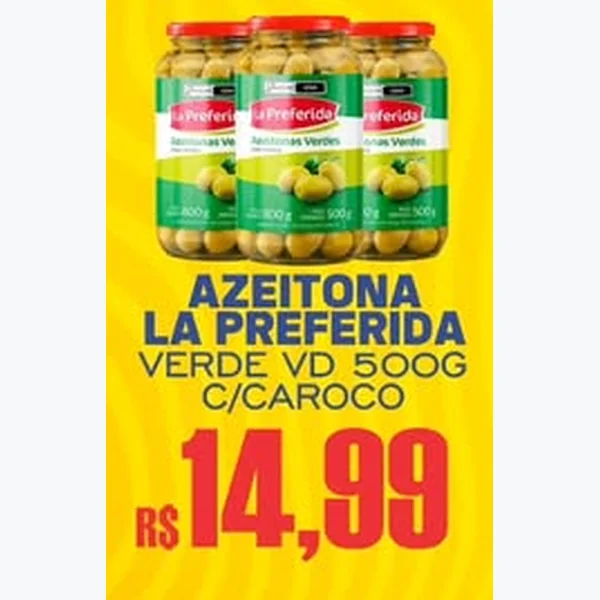Azeitona Verde com Caroço La Preferida 500 g