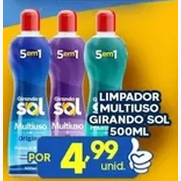 Recorte do encarte de Limpador Multiuso 5 em 1 Girando Sol 500 ml