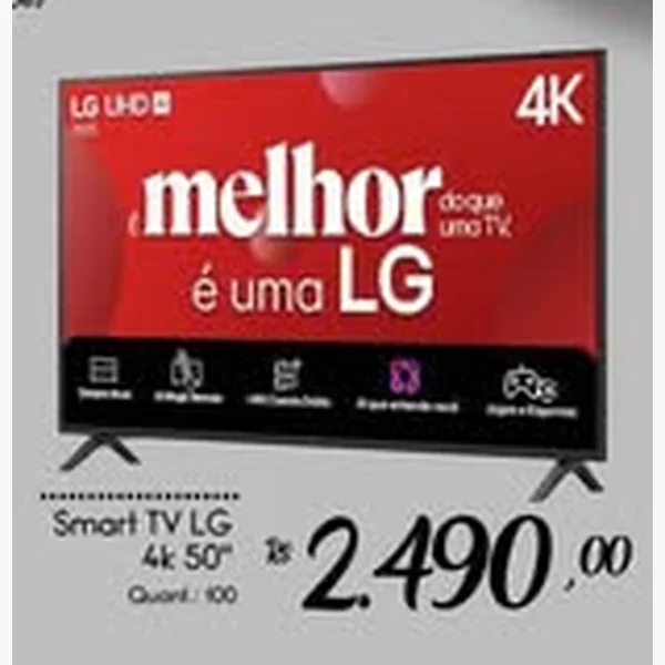 Recorte do encarte de Smart Tv 4k 50" LG