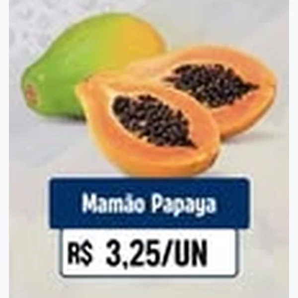 Recorte do encarte de Mamão Papaya