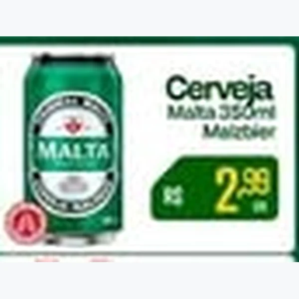 Recorte do encarte de Cerveja Malta 350 ml