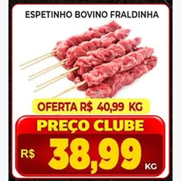 Recorte do encarte de Espetinho Bovino Fraldinha