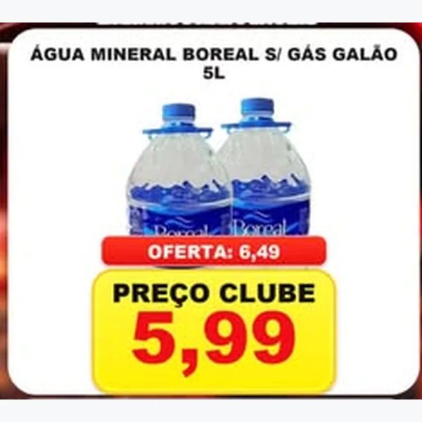 Água Mineral S/ Gás Boreal 5 L