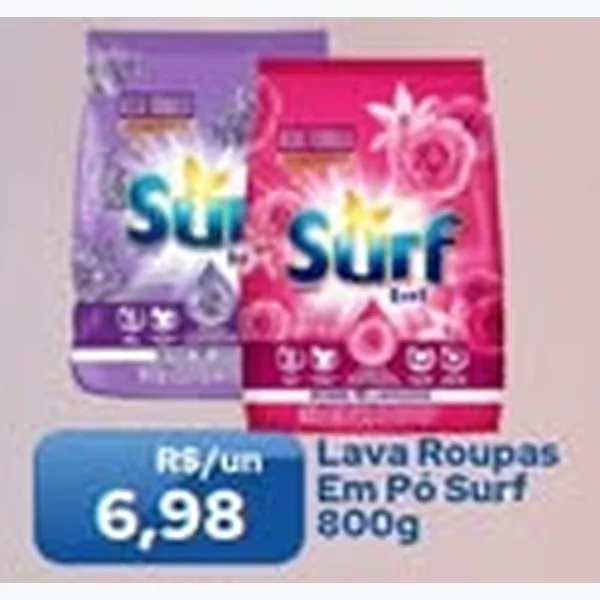 Lava Roupas em Pó Surf 800 g