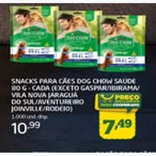 Recorte do encarte de Snacks Dog Chow